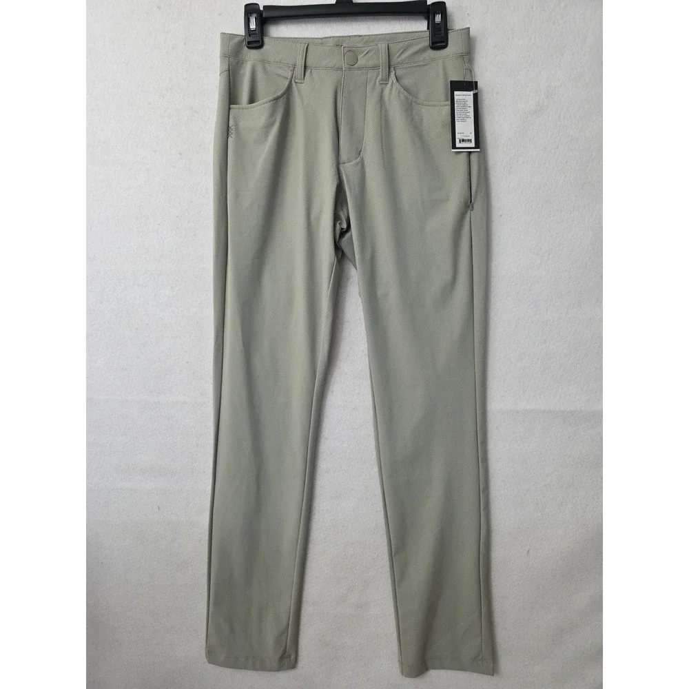 Rhone Performance Momentum Golf Pants Mens 28x32seagrass Green Slim Zip pocket